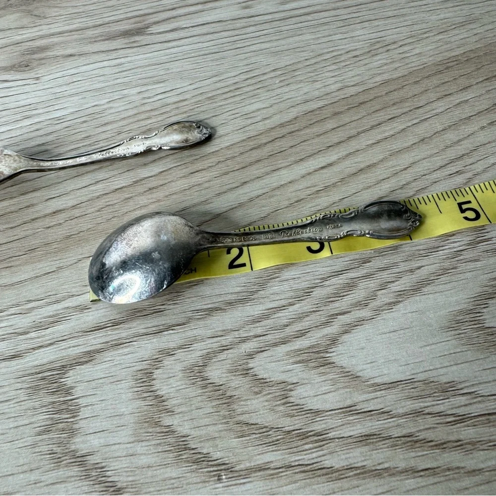 1847 Rogers Bros I S‎ Silverplated Reflection Baby Spoon & Fork Silverware Set